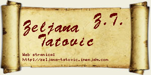 Željana Tatović vizit kartica